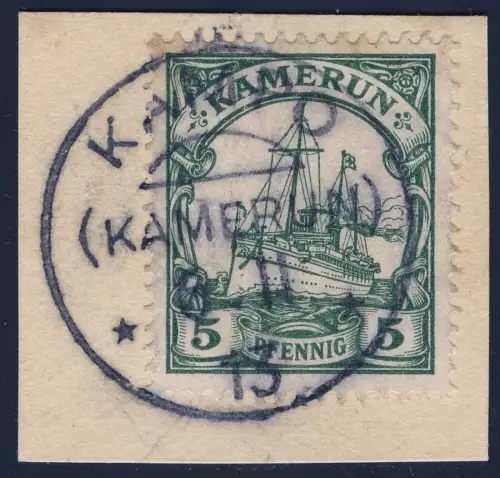 Kamerun 1913 Michel 8  ° Kampo 6/11/13 Luxus Briefstück / 112