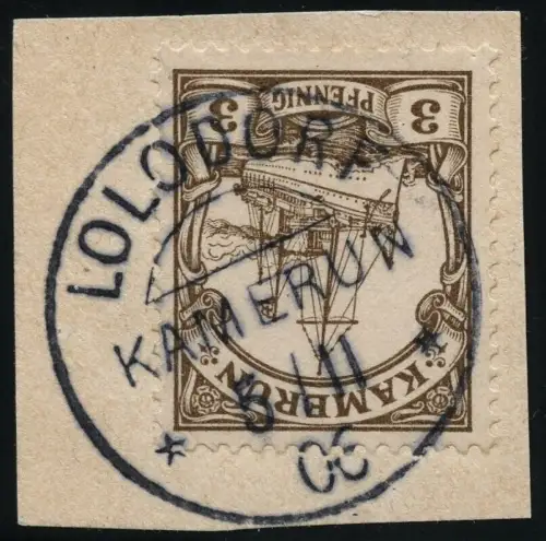 Kamerun 1906 Michel 7 ° Lolodorf 5/11/06 Briefstück Luxus / 52