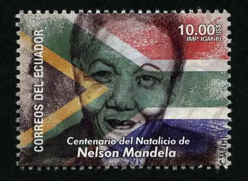 Ecuador 2018 Nelson Mandela Flagge Politiker Südafrika Präsident MNH