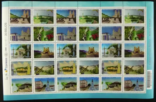 Brasilien Brazil 2015 Minas Gerais Musik Kirche Brunnen Bahnhof ZD-Bogen MNH