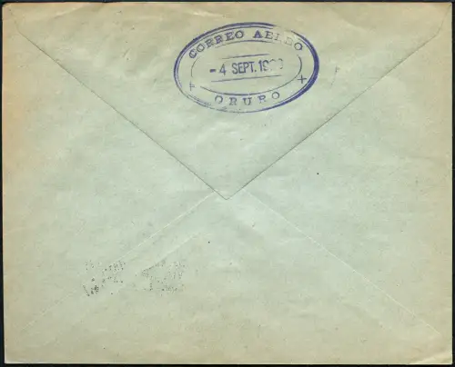 Bolivien Bolivia 1929 Erstflugbrief Early First Flight Cover Rom Italien / 93
