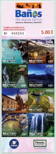 Ecuador 2019 Tourismus Berge Gebirge Brücke Kirche Brunnen Markenheft MNH