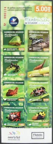 Ecuador 2015 Insekten Insects Ameise Käfer Beetles Markenheft Booklet MNH