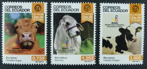 Ecuador 2015 Kühe Cows Landwirtschaft Agriculture Haustiere Postfrisch MNH