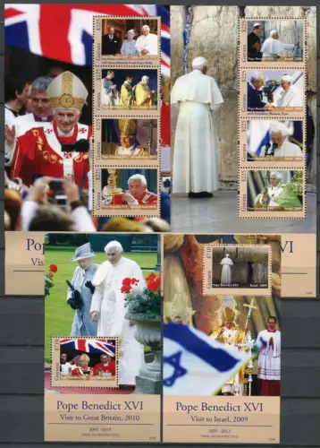 Guyana 2013 Papst Benedikt Pope Benedict Retrospektive QE II Postfrisch MNH