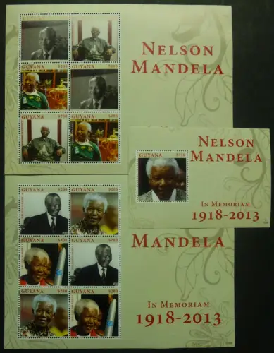 Guyana 2013 Nelson Mandela Politik Staatspräsident Nobelpreis Nobel Price MNH