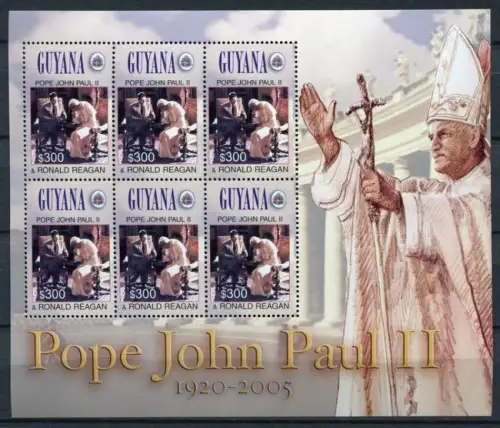 Guyana 2005 Papst Johannes Paul II. Pope John Paul 7838 KLB Postfrisch MNH