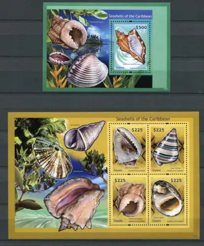 Guyana 2012 Muscheln Shells I Meerestiere Meeresleben MNH