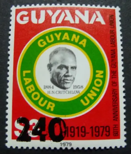 Guyana 1981 Gewerkschaft Critchlow Aufdruck 692 Postfrisch MNH