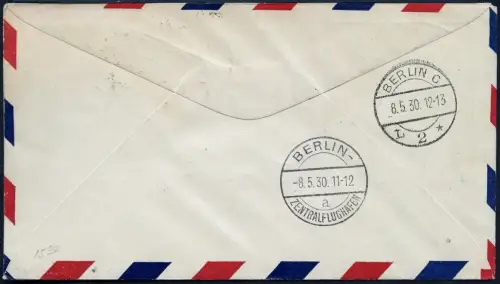 Katapult 1930 USA Brief Cachet NJ Landpost EF Stettin Catapult H 11 a / 1059