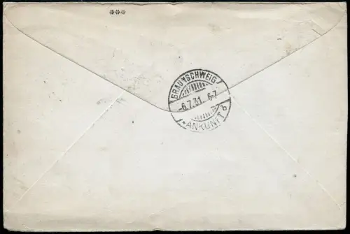 Katapult 1931 USA Brief New York Landpost Braunschweig Catapult H 53 a / 1068