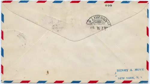 Katapult 1931 USA Brief New York Landpost Braunschweig Catapult H 60 a / 1070