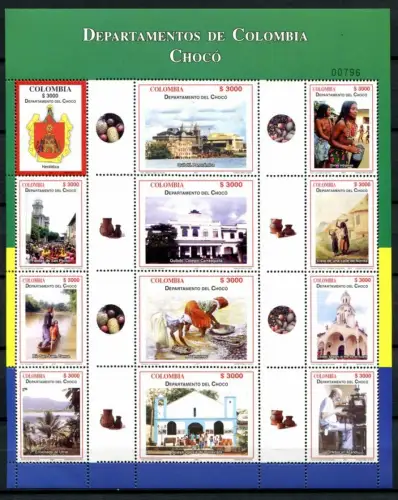 Kolumbien Colombia 2004 Provinz Choco Tourismus Tourism 2334-2345 MNH