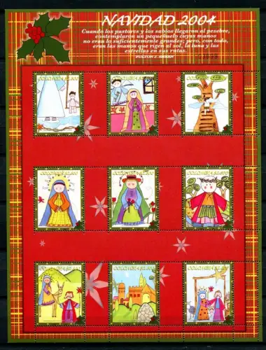 Kolumbien Colombia 2004 Weihnachten Kinderzeichnungen Christmas 2347-2355 MNH