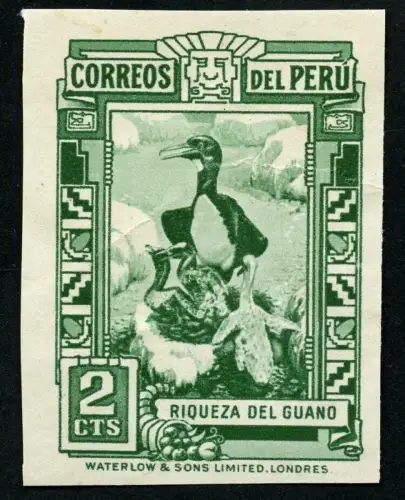 Peru 1937 Guano-Kormoran Vogel Freimarke Birds 358 U Imperf MNH / 496