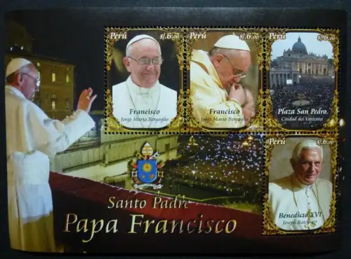 Peru 2013 Papst Franziskus Benedikt Pope Francis Benedict Religion MNH