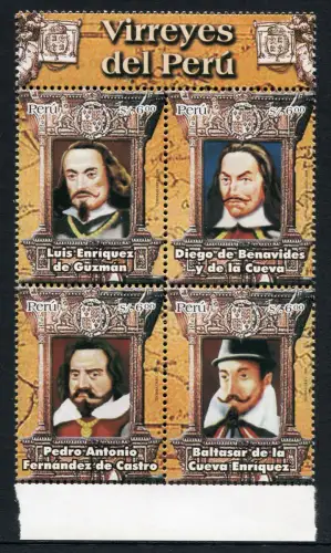Peru 2008 Spanische Vizekönige Gemälde Paintings 2284-87 Postfrisch MNH