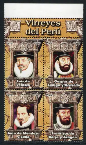 Peru 2007 Spanische Vizekönige Gemälde Paintings 2194-2197 MNH