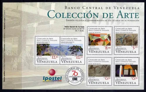 Venezuela 2010 Kleinbogen Bank Gemälde Paintings Kunst Postfrisch MNH