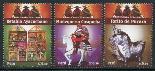 Peru 2009 Volkskunst Brauchtum Folklore Altar Pferd 2391-2393 Postfrisch MNH