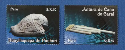 Peru 2017 Hist. Musikinstrumente Musical Instruments Musik 2747-2748 MNH