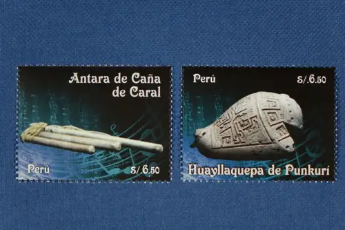 Peru 2017 Hist. Musikinstrumente Musical Instruments Musik 2747-2748 MNH