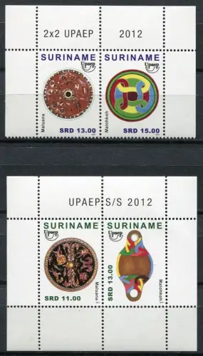 Surinam 2012 UPAEP Handwerkskunst Sagen 2604-2605 Block 114 Postfrisch MNH
