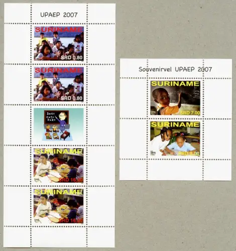 Surinam 2007 UPAEP Bildung Kinder Schule 2158-2159 Kleinbogen Block 103 MNH