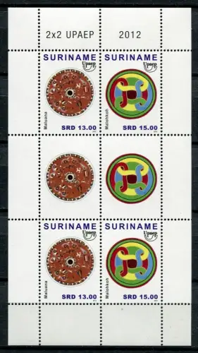 Surinam 2012 UPAEP Handwerkskunst Sagen 2604-2605 Kleinbogen MNH
