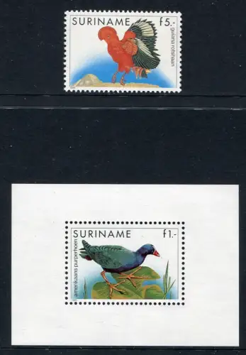Surinam 1986 Vögel Birds Uccelli Oiseaux Freimarken 1165 Block 43 MNH