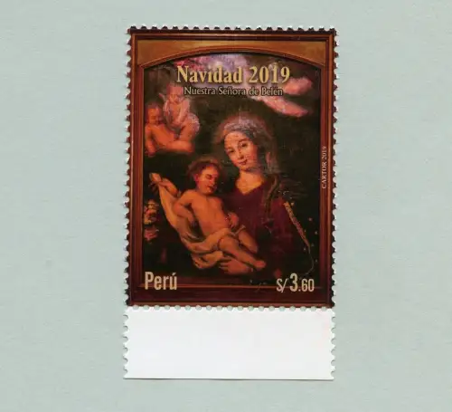 Peru 2019 Weihnachten Gemälde Jungfrau von Belen Christmas Navidad Natal MNH