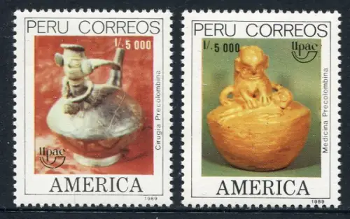 Peru 1989 UPAEP Kunst der Indios Art Kulturerbe 1409-1410 Postfrisch MNH