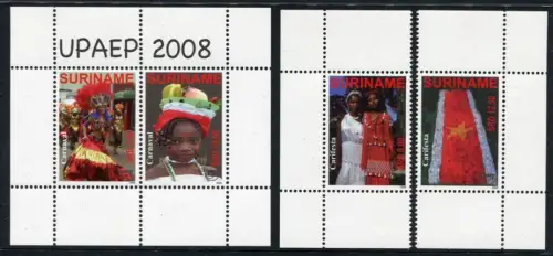 Surinam 2008 UPAEP Feste Trachten Flagge Karneval Mädchen 2240-2241 Block105 MNH