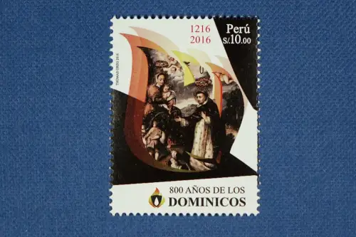 Peru 2017 800 Jahre Dominikaner Mönche Monks Religion Gemälde MNH