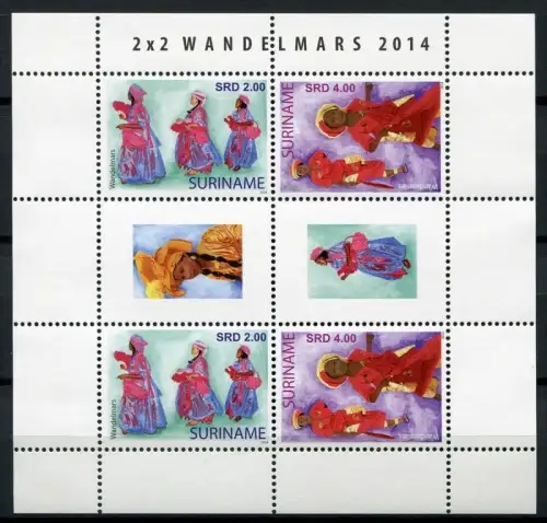 Surinam 2014 Trachten Frauen Trad. Costumes Folklore 2715-2716 Kleinbogen MNH