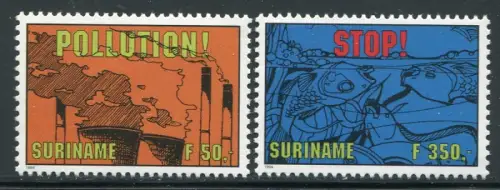 Surinam 1994 Umweltschutz Fische Fish Environmental Protection 1475-1476 MNH