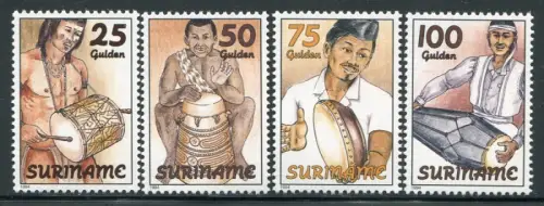 Surinam 1994 Musikinstrumente Musik Trommeln Drums 1467-1470 MNH