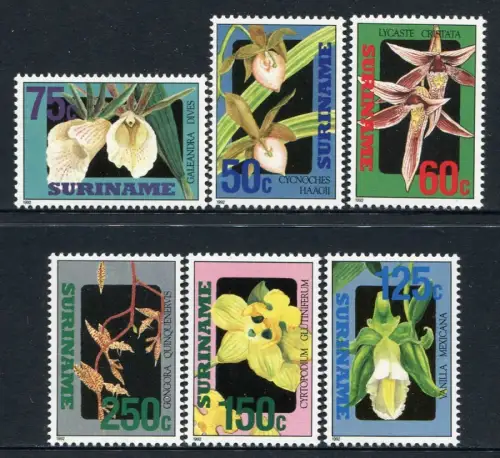 Surinam 1992 Orchideen Blumen Blüten Pflanzen Flowers 1394-1399 MNH