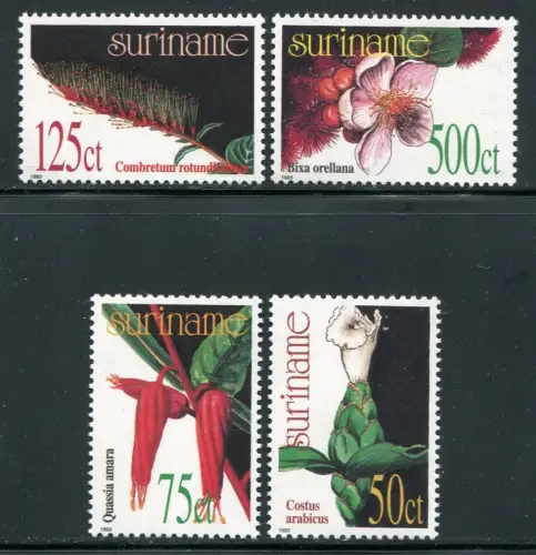 Surinam 1993 Heilpflanzen Medicinal Plants Blüten Blossoms 1431-1434 MNH