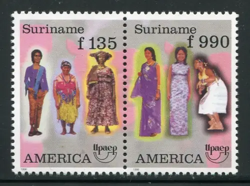 Surinam 1996 UPAEP Trachten Folk Costumes Brauchtum Folklore 1565-1566 MNH