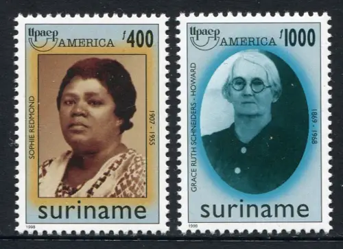 Surinam 1998 UPAEP Frauen Women Post Postwesen 1659-1660 MNH