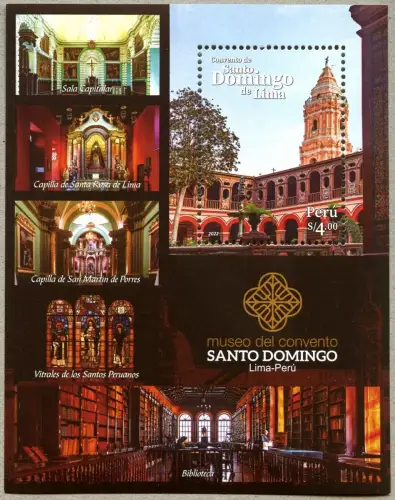 Peru 2022 Basilika Kloster Religion Konvent Museum Lima Altar Dominikaner MNH