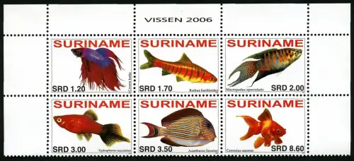 Surinam 2006 Fische Meerestiere Barbe Doktorfisch 2065-2070 Postfrisch MNH