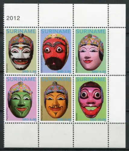 Surinam 2012 Asiatische Masken Masks Folklore Brauchtum 2614-2619 Postfrisch MNH