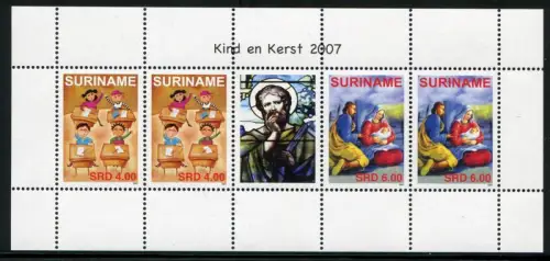 Surinam 2007 Weihnachten Kind en Kerst Christmas 2162-2163 Kleinbogen MNH