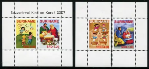 Surinam 2007 Weihnachten Christmas Kind Kerst 2162-2163 Block 104 MNH
