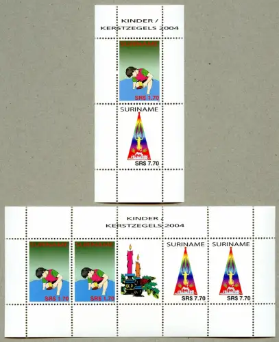 Surinam 2004 Weihnachten Christmas Navidad 1963-1964 Kleinbogen Block 97 MNH