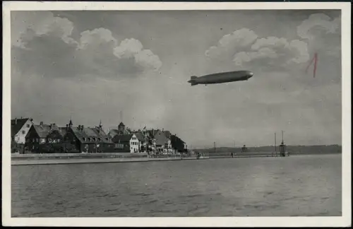 Zeppelin Dt. Reich 1933 Schweizfahrt Bordpost Übergabe F´hafen Si 222 B / 1864