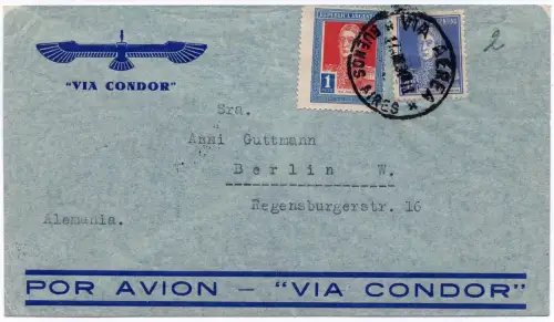 Katapult 1934 Argentinien 1. Post Sonderankunftsstempel Catapult H 311 b / 1220