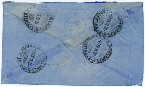 Katapult 1935 Niederlande Reko-Brief 1 Jahr dt. Postflug Catapult H 356 / 1223